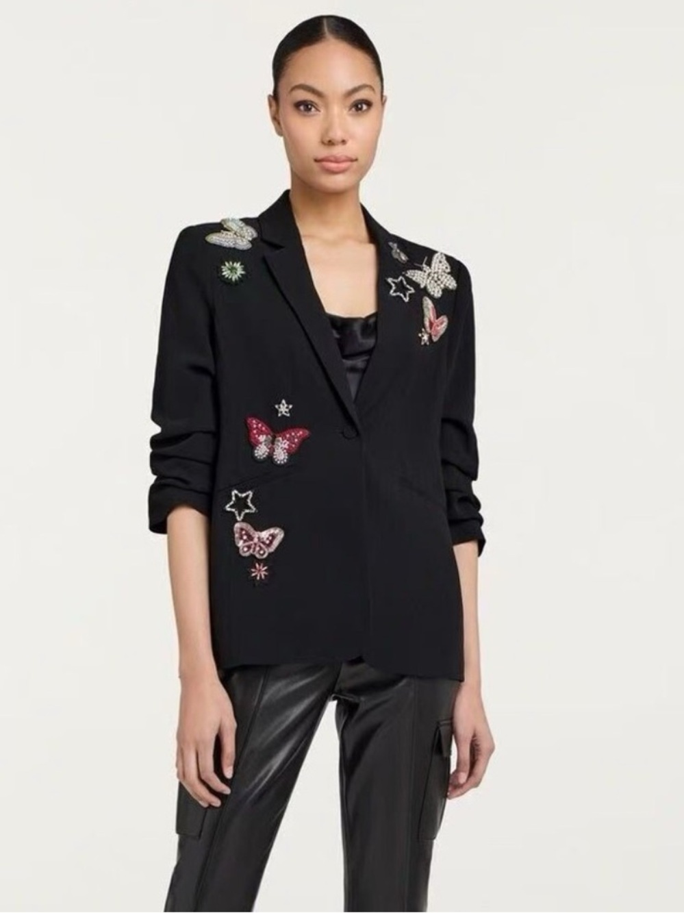 Cinq a Sept Kylie Butterfly Adorned Blazer